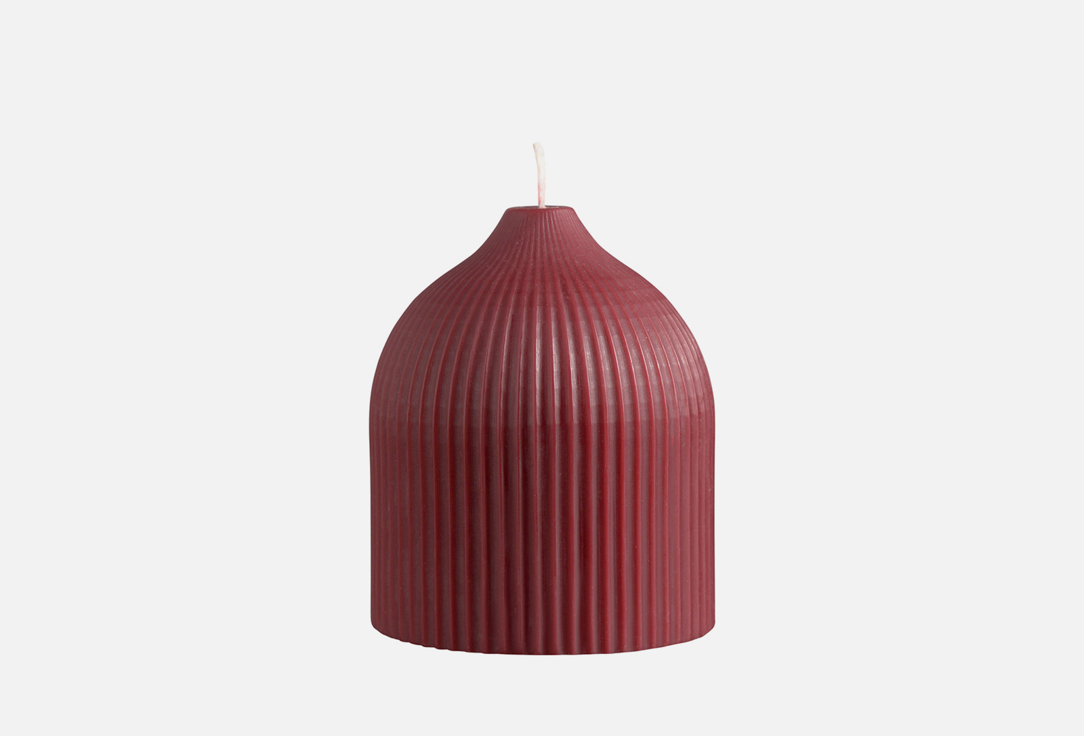 Свеча декоративная TKANO Бордовый, 10.5 см 1 шт свеча бочонок антей кэндл классик 18х7 см бордовая