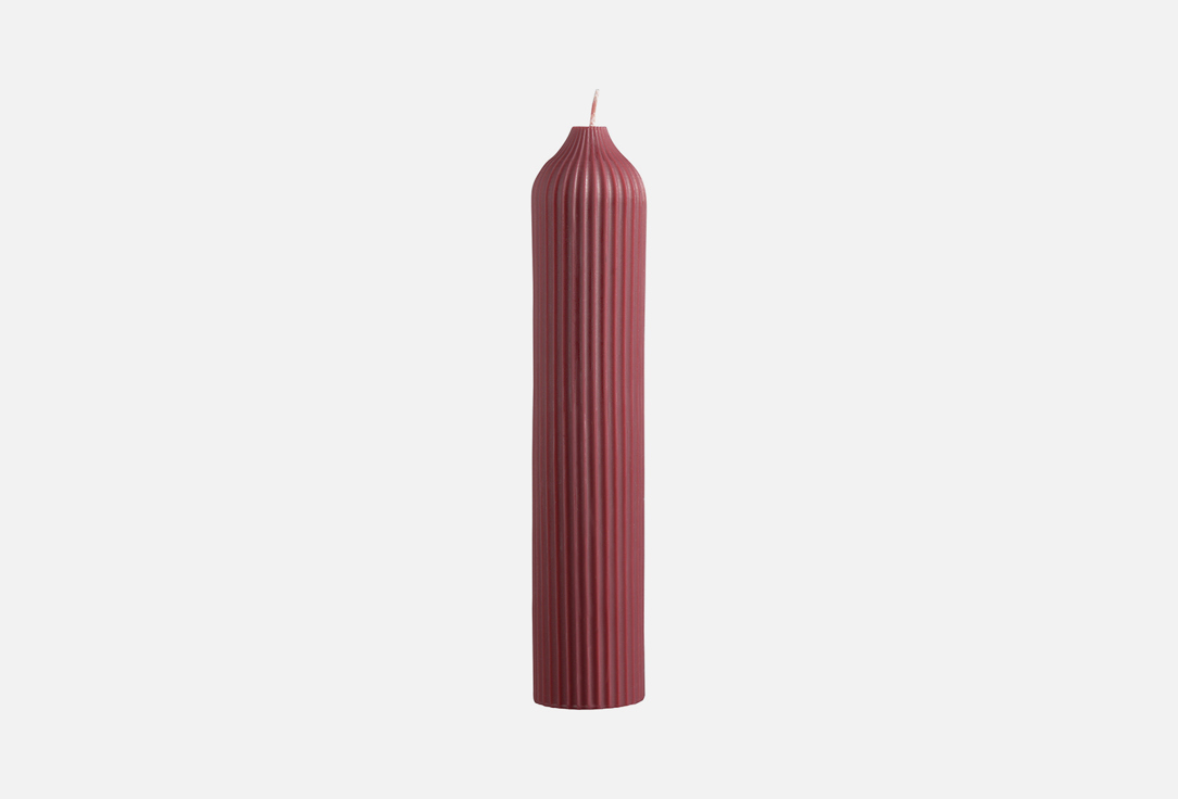 Свеча декоративная  Tkano бордовый, 25.5 см 