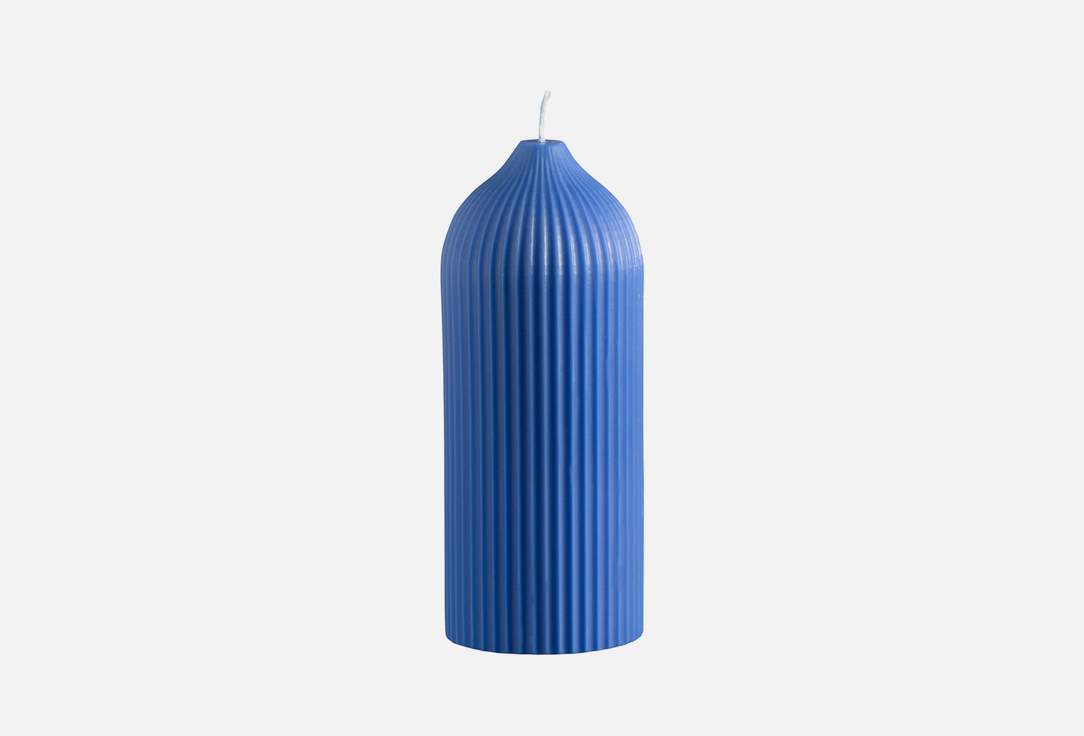 цена Свеча декоративная TKANO Ярко-синий, 16.5 см 1 шт