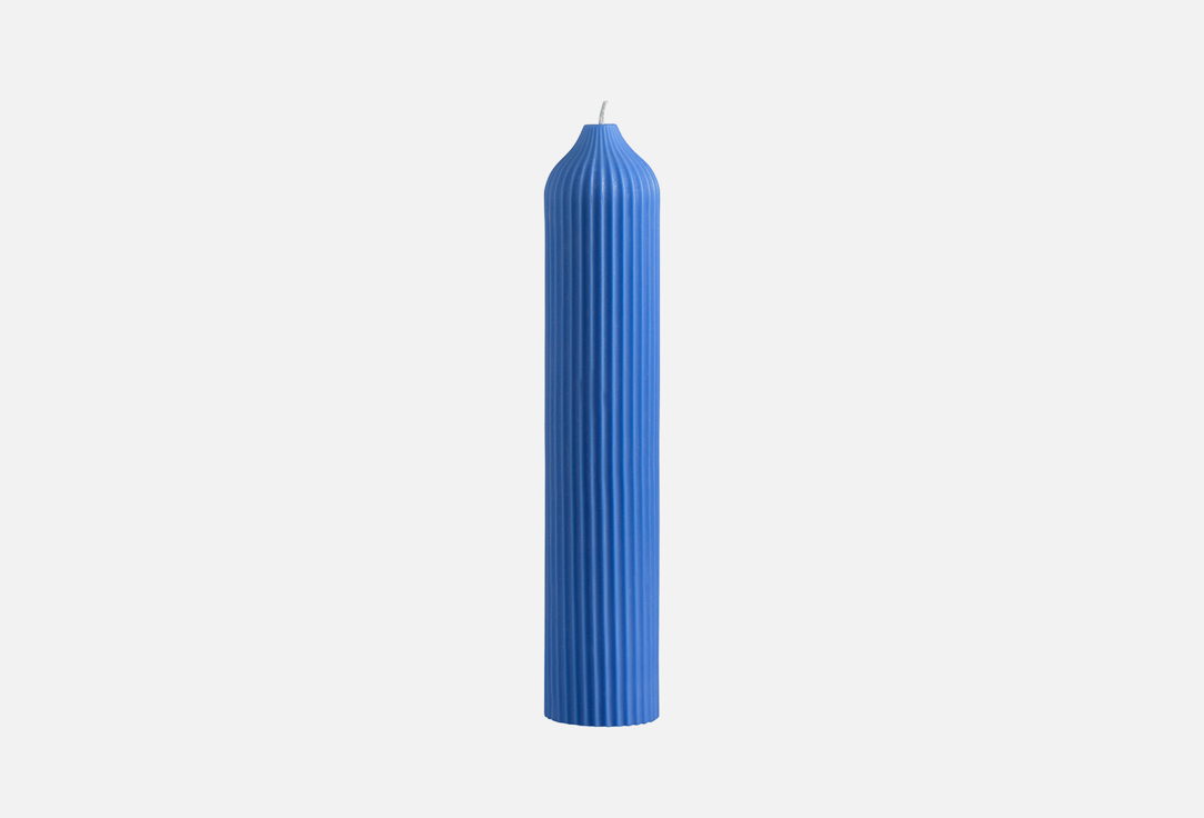 Свеча декоративная TKANO Ярко-синий, 25.5 см 1 шт свеча декоративная saules fabrika свеча пирамида синяя