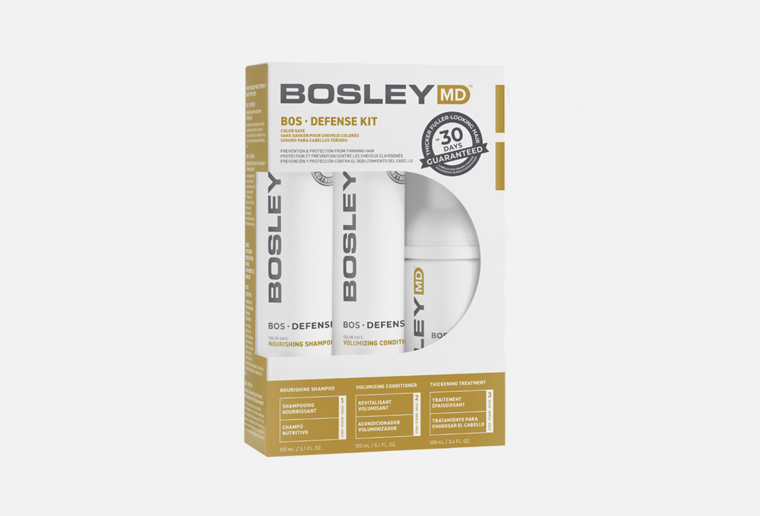 система против выпадения волос BOSLEY MD BOS Defense Color Safe Starter Pack 1 шт bosley кондиционер для объема истонченных неокрашенных волос 300 мл bosley от выпадения и для стимуляции роста волос