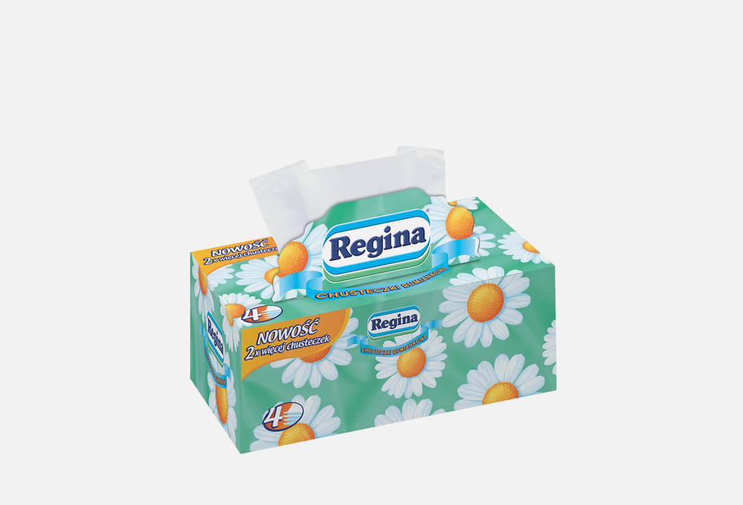 Изображение товара Бумажные салфетки REGINA Ромашка 4 слоя, 100% целлюлоза, Италия
