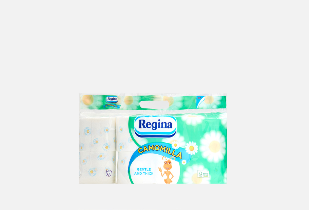 Туалетная бумага REGINA Ромашка, 3 слоя 8 шт regina бумага туалетная ароматизированная с декорацией ромашка 3 слоя 8 рулонов