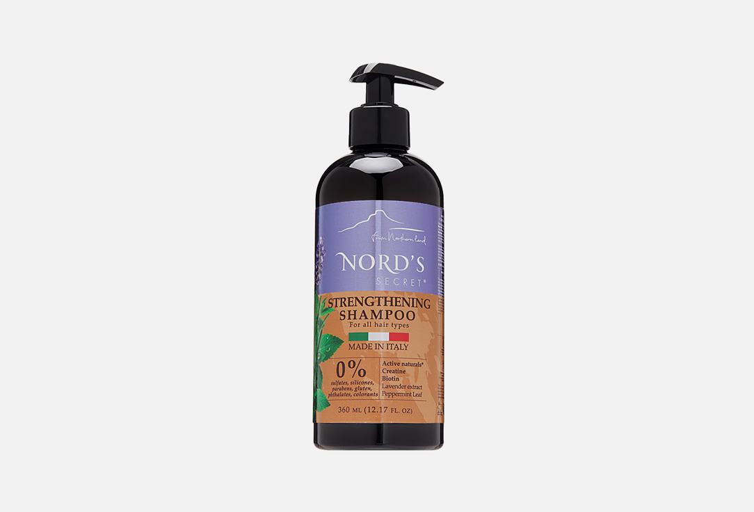 

Укрепляющий шампунь для волос NORDS SECRET, LAVENDER AND MINT 360 мл