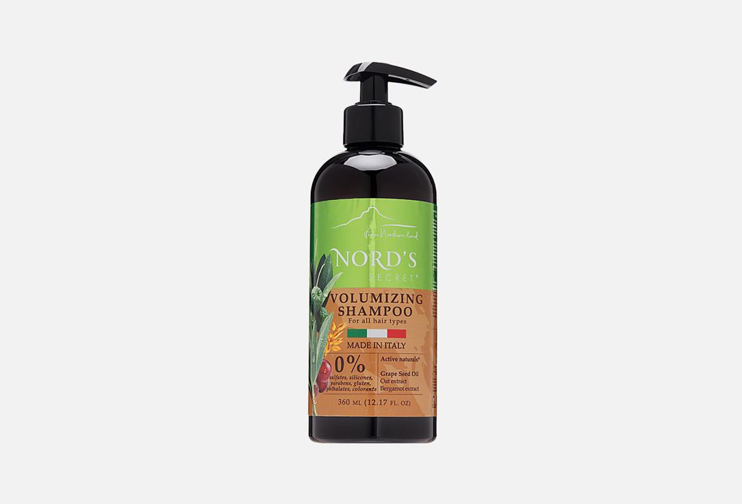

Шампунь для объема волос NORDS SECRET, VOLUMIZING SHAMPOO OAT AND GRAPE SEED OIL 360 мл