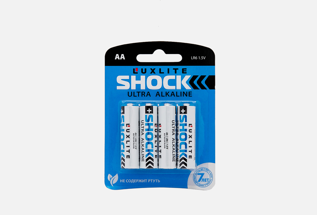 Батарейки LUXLITE SHOCK АА 4 шт батарейки luxlite shock cr2032 5 шт