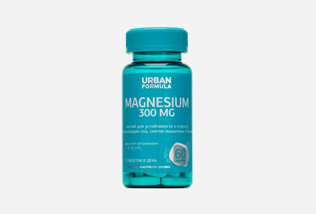 БАД для сохранения спокойствия URBAN FORMULA Магний 300 мг, витамин В2 5,22 мг 60 шт
