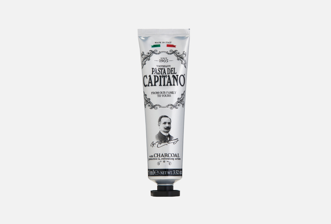 зубная паста pasta del capitano pasta del capitano junior soft mint Зубная паста PASTA DEL CAPITANO Charcoal 75 мл