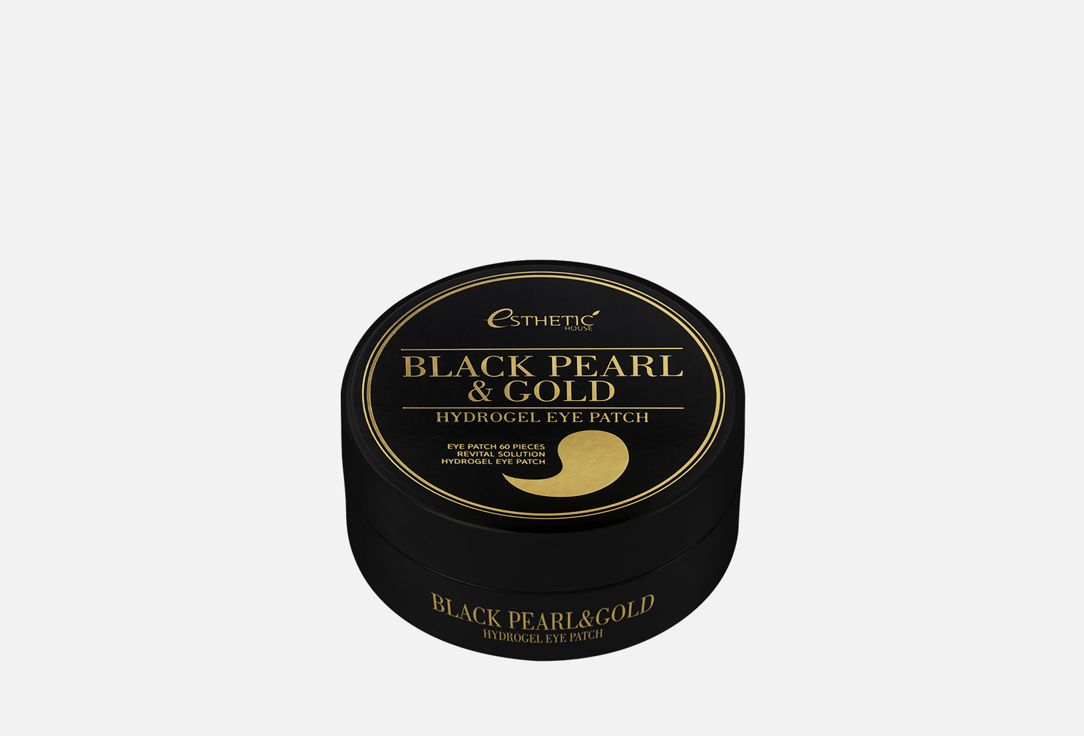 ГИДРОГЕЛЕВЫЕ ПАТЧИ ДЛЯ ГЛАЗ ESTHETIC HOUSE BLACK PEARL&GOLD HYDROGEL EYEPATCH, 60 шт патчи для глаз esfolio re ofe luxury black pearl