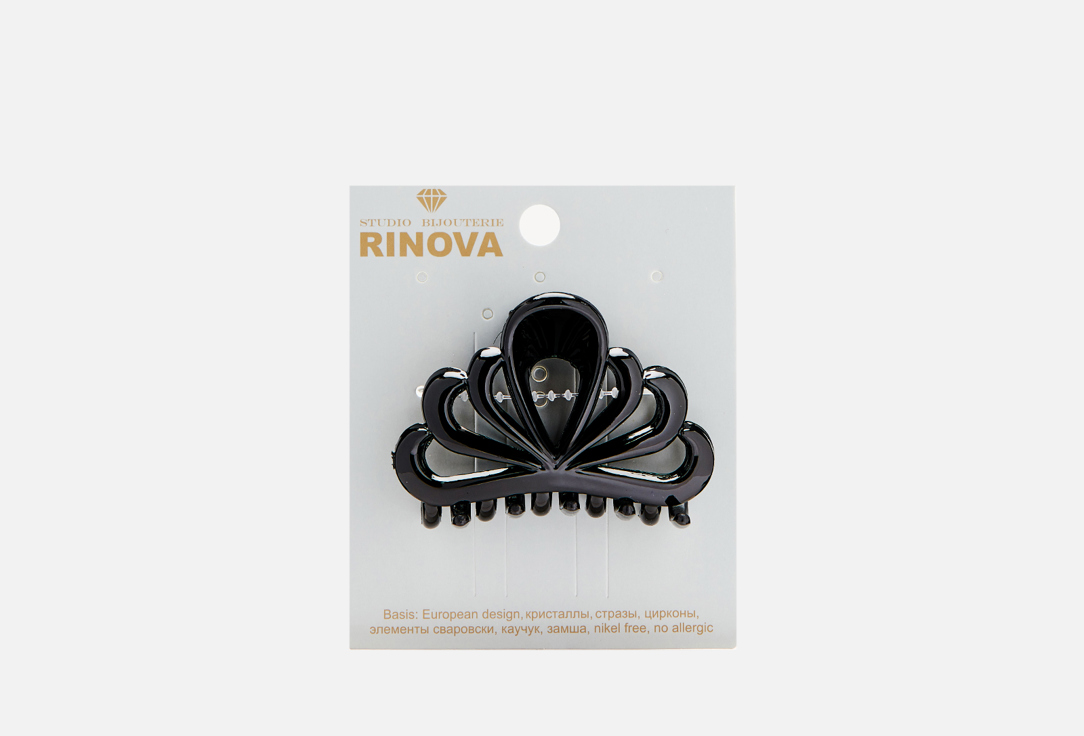 Краб для волос RINOVA Черный 1 шт краб для волос средний rinova черный 1 мл
