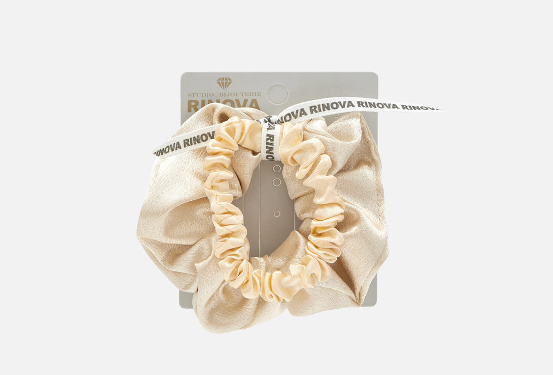 Изображение товара Набор резинок для волос RINOVA золотой 2 шт эластичные тканевые комплектация