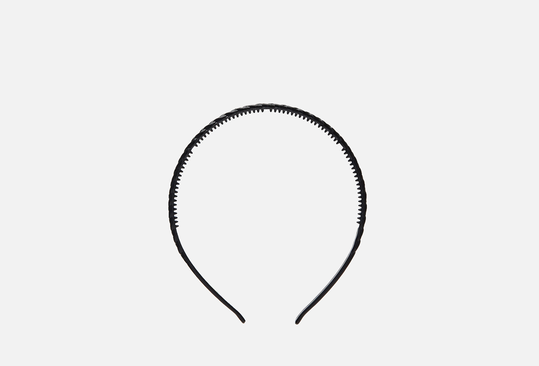 Изображение товара Ободок RINOVA черный косичка аксессуар для волос высокая прочность эластичный