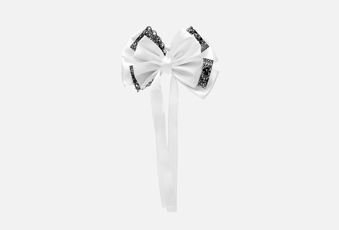 Изображение товара Резинка-бант Rinova черно-белая стильный школьный аксессуар 13х20 см