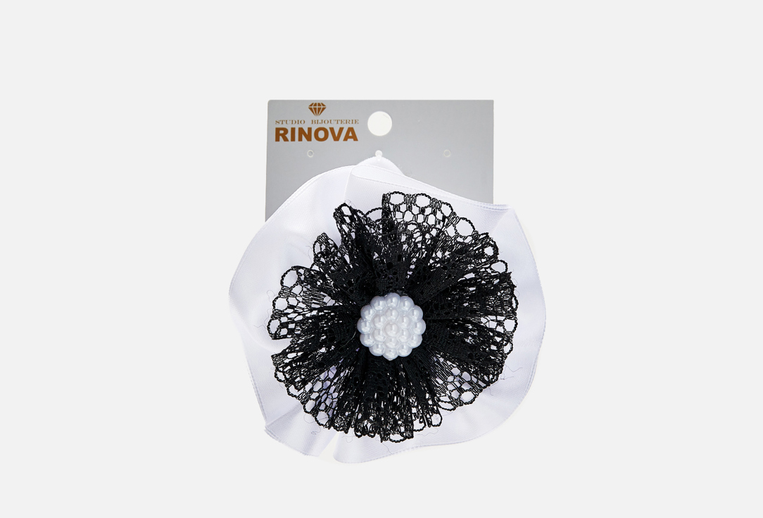 Резинка-бант RINOVA Черно-белый 1 шт цена и фото