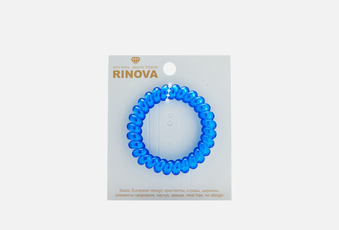 Резинка-спиралька RINOVA Синий 1 шт резинка для волос tais синяя с синим камнем 1 шт