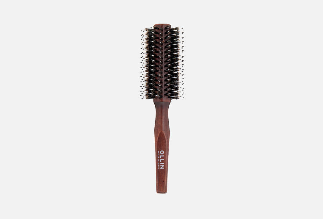 цена Брашинг деревянный с натуральной щетиной OLLIN PROFESSIONAL Brushing wood natural bristles, 25 mm 1 шт