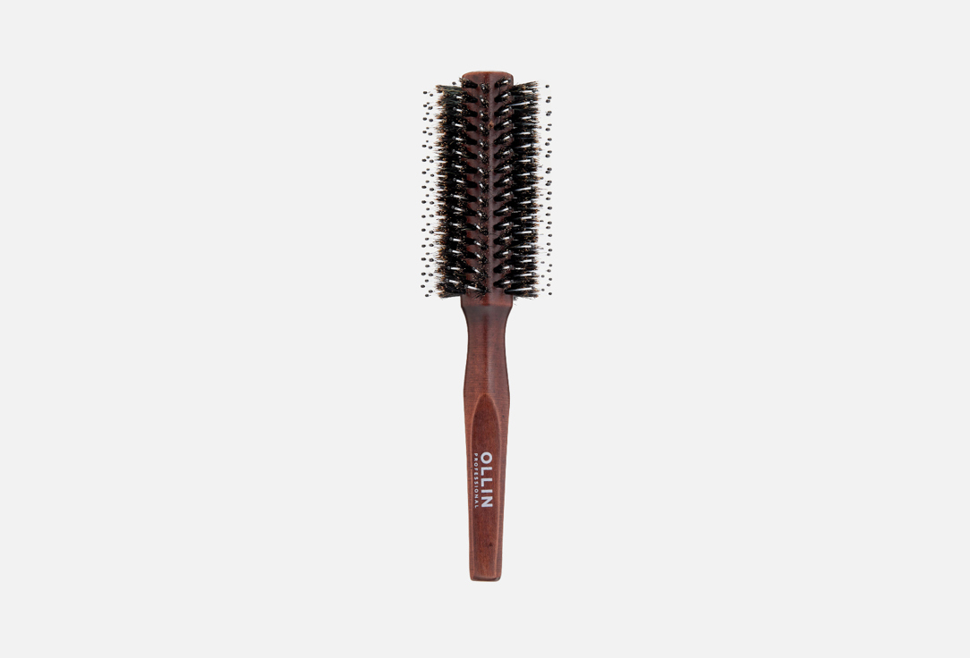 Брашинг деревянный с натуральной щетиной OLLIN PROFESSIONAL Brushing wood natural bristles, 25 mm 1 шт