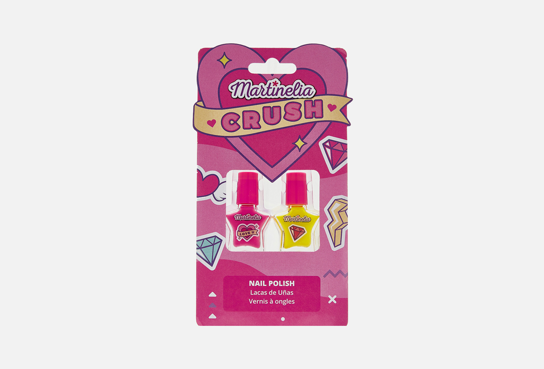 Набор детских лаков для ногтей Martinelia Crush Nail Set Duo Pink 