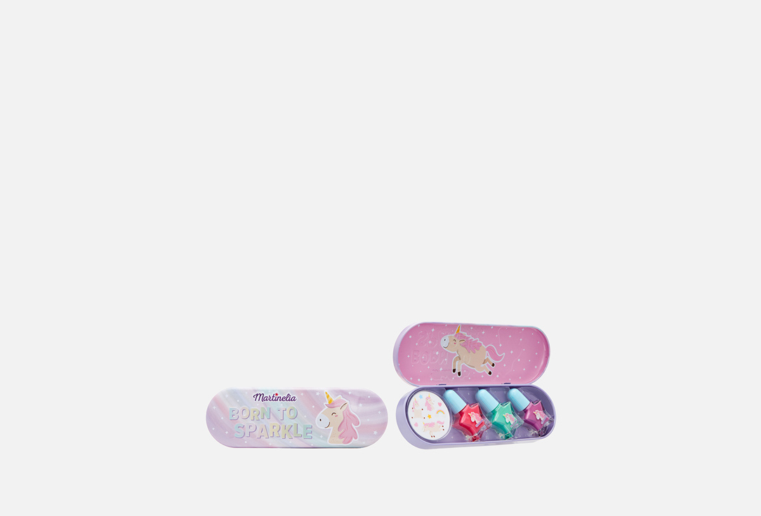 Набор детской декоративной косметики для ногтей Martinelia Sweet Dreams Nail Polish + Stickers Little Unicorn 
