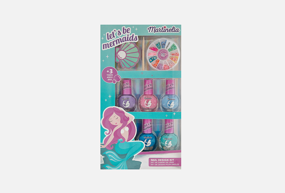 Детский набор лаков для ногтей MARTINELIA Nails Perfect Set Let's Be Mermaid 7 шт русалочка