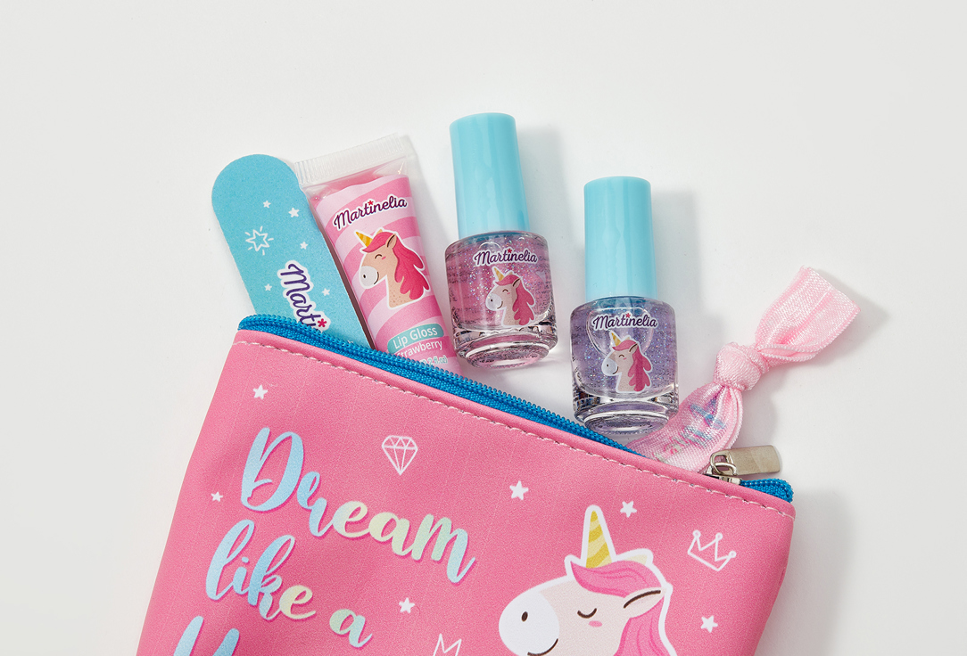 Martinelia Набор детской декоративной косметики с косметичкой Little Unicorn Beauty Set & Cosmetic Bag