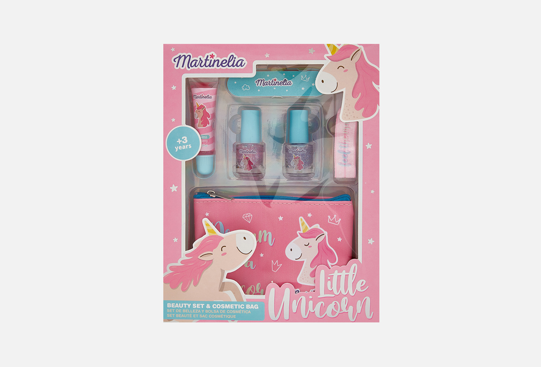 Набор детской декоративной косметики с косметичкой MARTINELIA Little Unicorn Beauty Set & Cosmetic Bag 5 шт подарочный набор в коробке мечты единорога