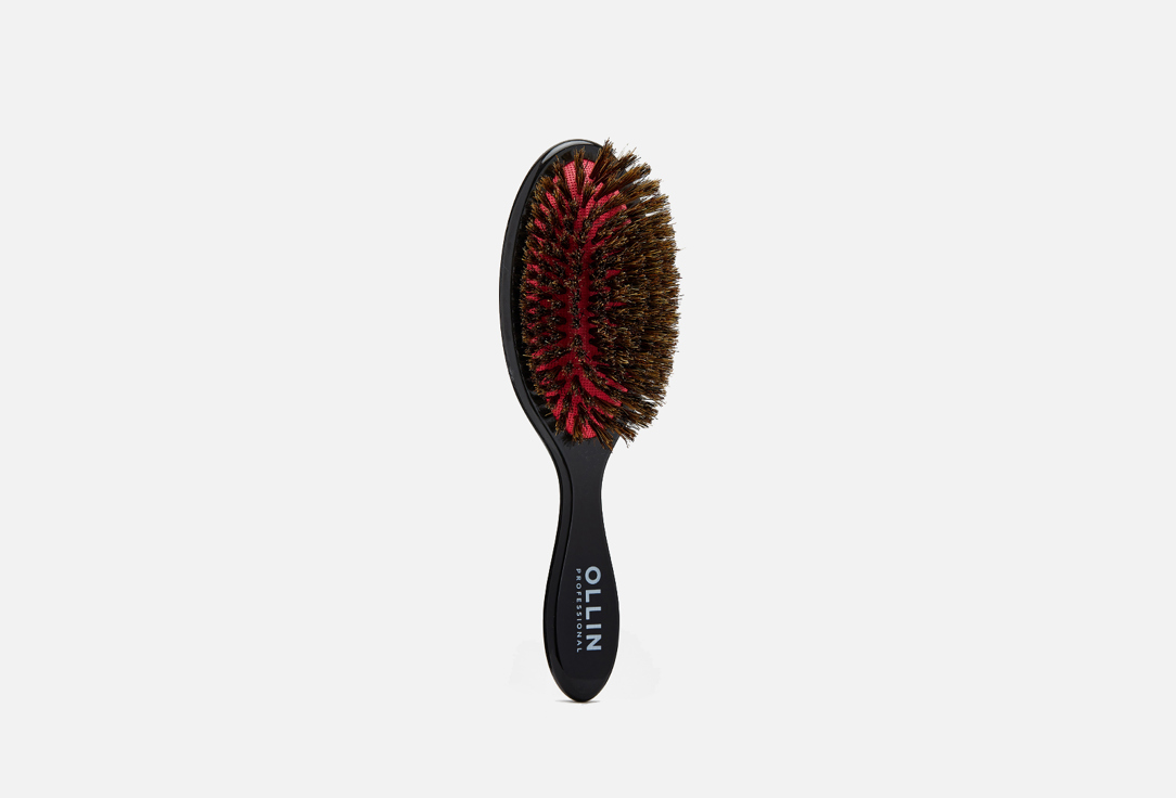 цена Щётка массажная с натуральной щетиной для волос OLLIN PROFESSIONAL Elegant massage brush natural bristles, small 1 шт