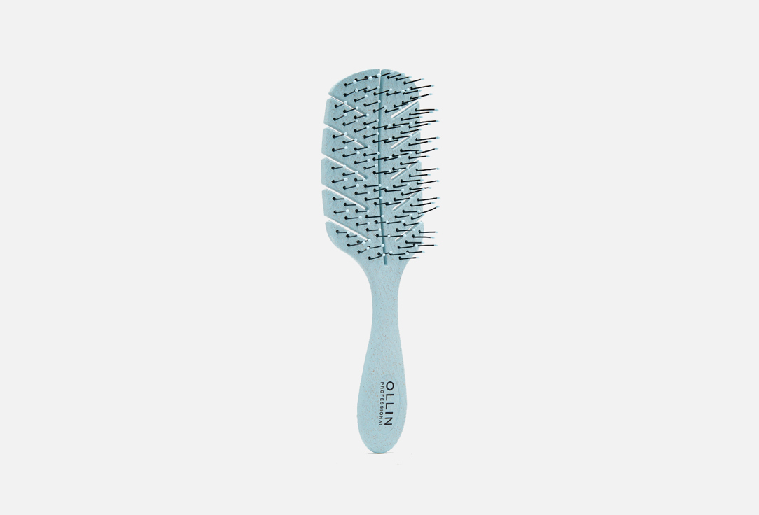 цена Щётка массажная для волос OLLIN PROFESSIONAL Rectangular Flexible flexible massage brush 1 шт