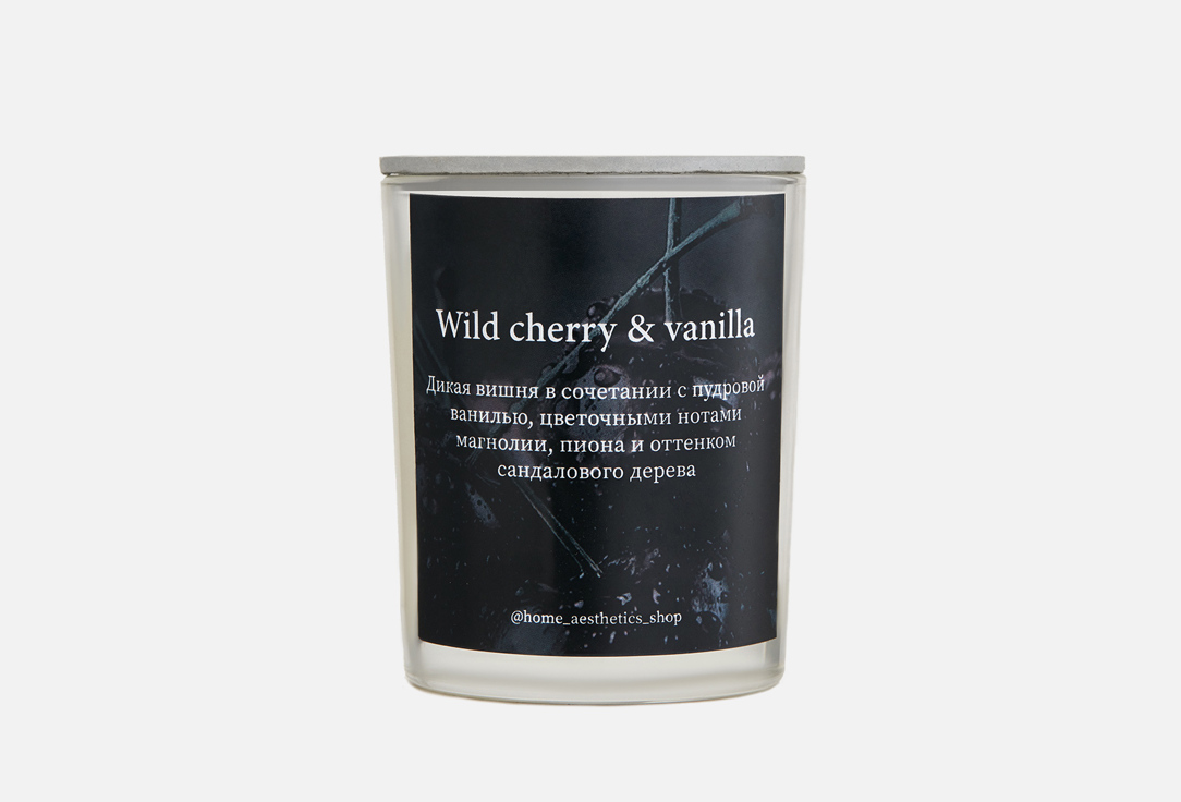 Изображение товара Аромасвеча с деревянным фитилем Home Aesthetics Wild Cherry&Vanilla