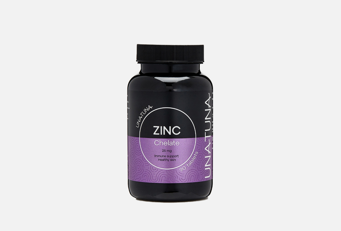 Биологически активная добавка UNATUNA Zinc chelate 90 шт биологически активная добавка unatuna vitamin d3 90 шт