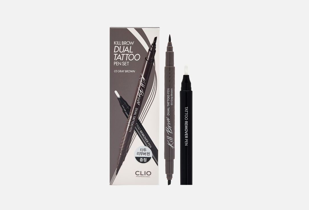 Маркер для бровей CLIO Kill brow Dual tatoo 0.6 г clio карандаш для бровей kill brow auto hard pencil 07 charcoal gray