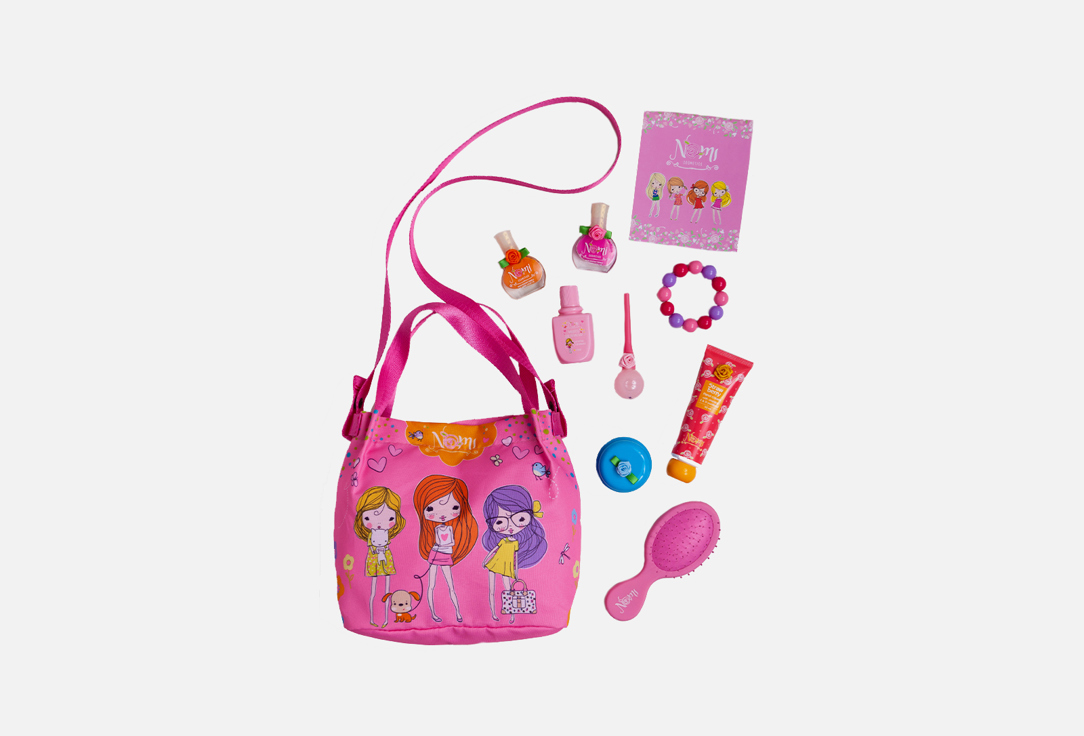 Набор подарочный детской косметики и аксессуаров Nomi в сумочке 