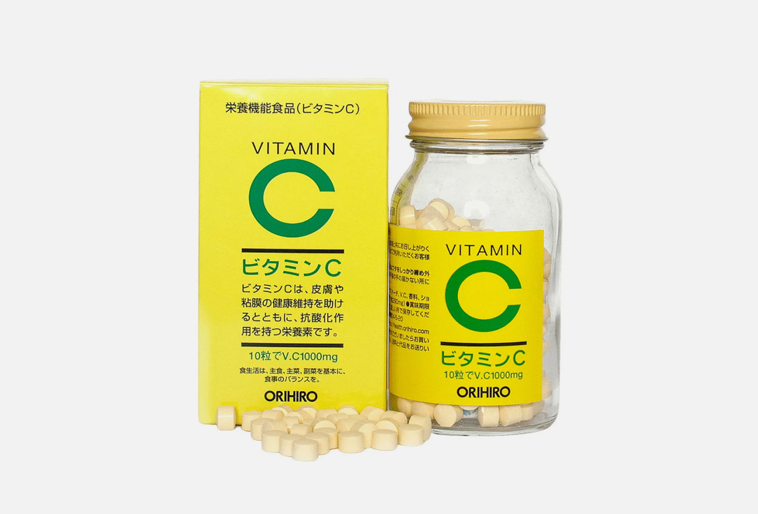 Биологически активная добавка ORIHIRO VITAMIN C 300 шт биологически активная добавка orihiro most chewable 180 шт