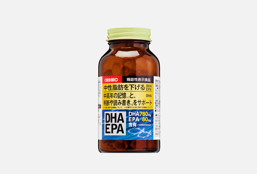 Биологически активная добавка ORIHIRO DHA EPA 180 шт биологически активная добавка orihiro most chewable 180 шт