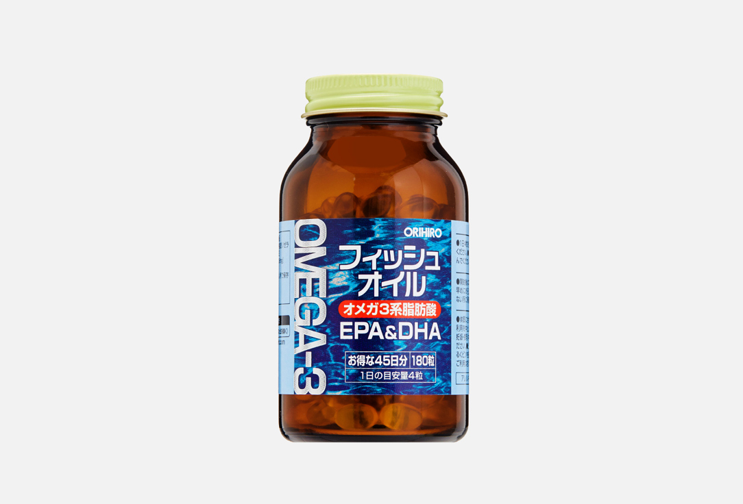 Биологически активная добавка ORIHIRO EPA&DHA 180 шт биологически активная добавка orihiro fucoidan 90 шт