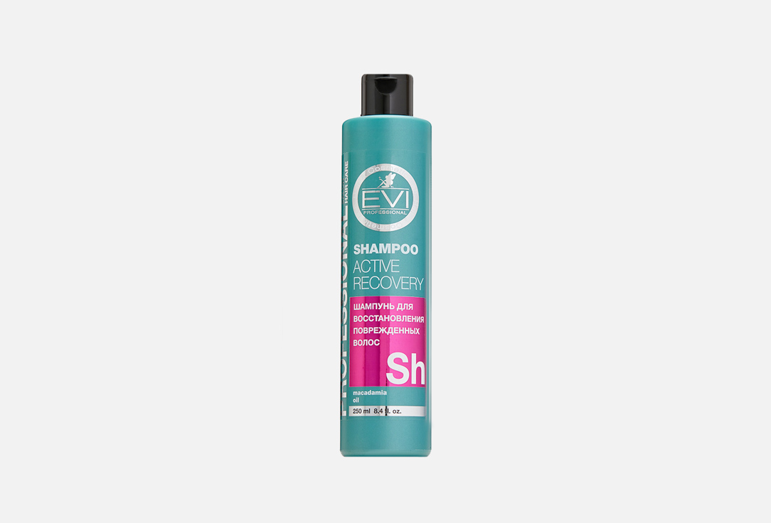 Шампунь для поврежденных волос EVI PROFESSIONAL Активное восстановление 250 мл шампуни evi professional шампунь активное восстановление для поврежденных волос