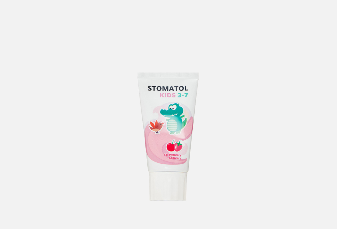 Изображение товара Детская зубная паста STOMATOL Strawberry & cherry 50 мл для детей 3-7 лет