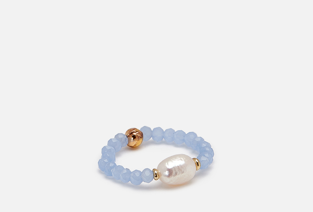 

Кольцо VELTOM, С жемчужиной голубое 1 шт