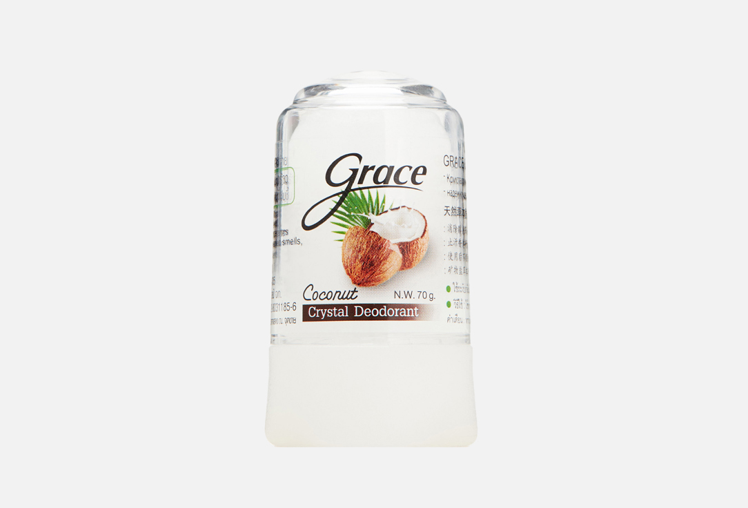 кристаллический дезодорант GRACE Deodorant Coconut 70 г кристаллический дезодорант grace deodorant coconut 70