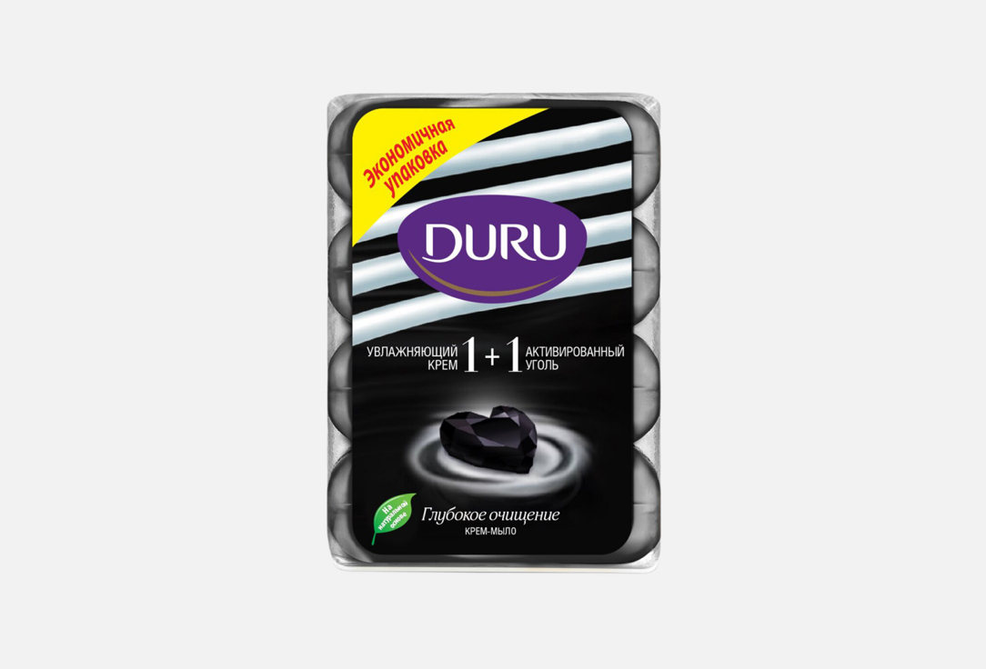 Крем-мыло DURU 1+1 активированный уголь 