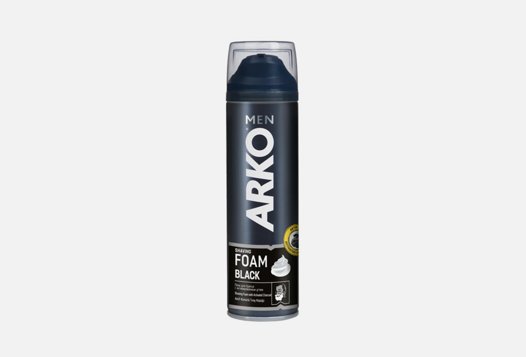 Пена для бритья ARKO Black 200 мл подарочный набор arko пена д бр anti irritation 200мл дезодор black 150 мл