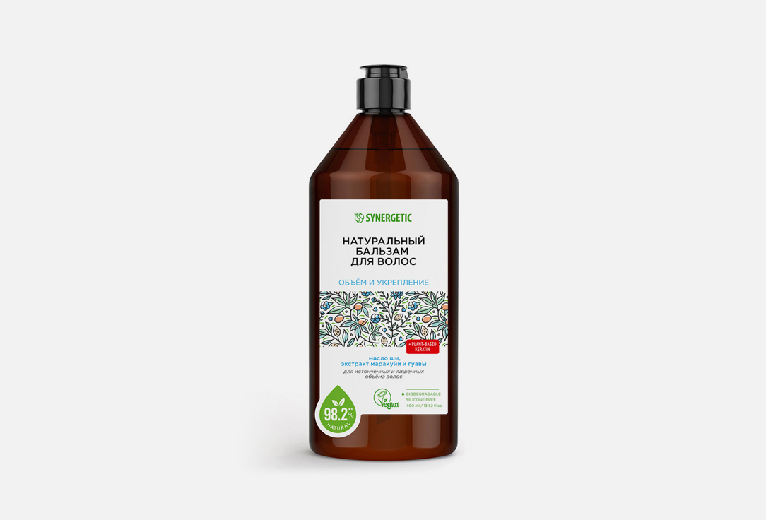 Изображение товара Натуральный бальзам для волос Synergetic объем и укрепление 400 мл