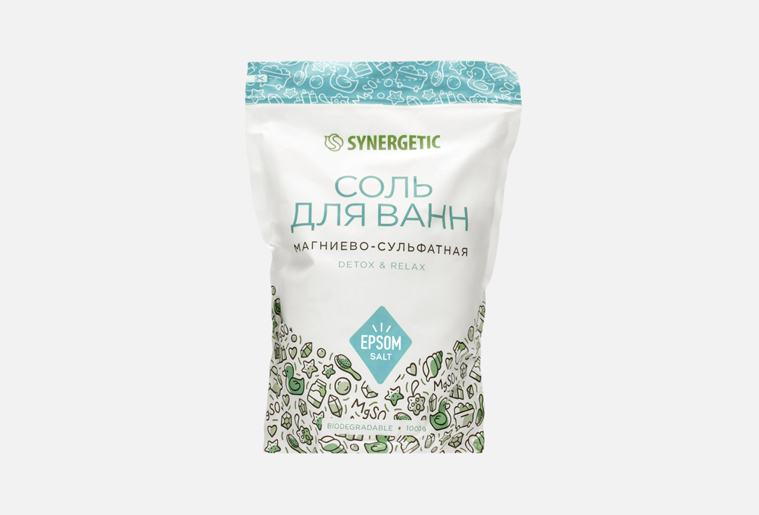 

Соль для ванн SYNERGETIC, Магниево-сульфатная 1000 г