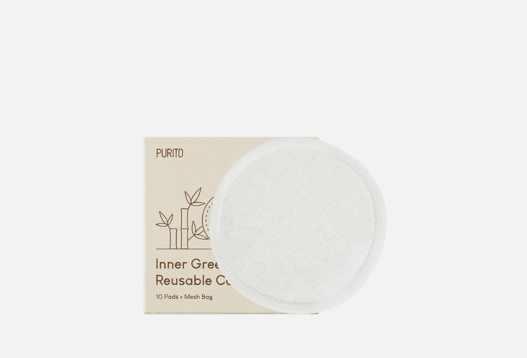 Многоразовые хлопковые диски Purito Inner Green Reusable Cotton Rounds 