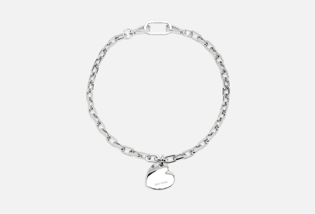 Изображение товара Ожерелье TATI YORK Iron Heart 2.0 из металла с покрытием хром и карабином