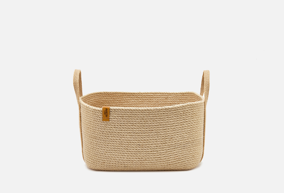 

корзина с нашивными ручками AVIETA HOME, Бежевый, Бежевый 1 шт