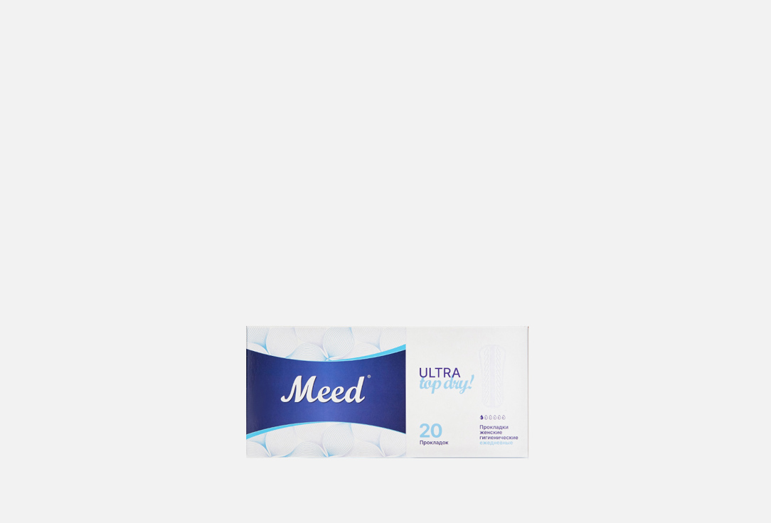 

Ежедневные прокладки MEED, Ultra Top Dry 20 шт