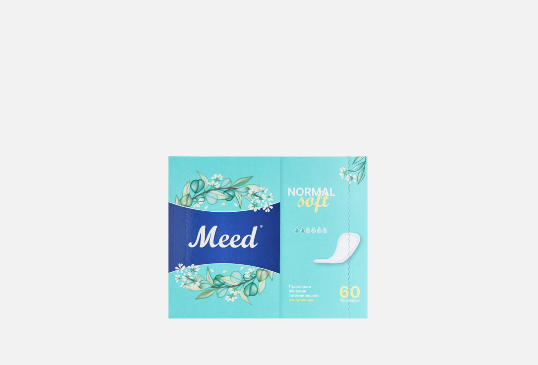 Ежедневные прокладки MEED Normal Soft 60 шт цена и фото
