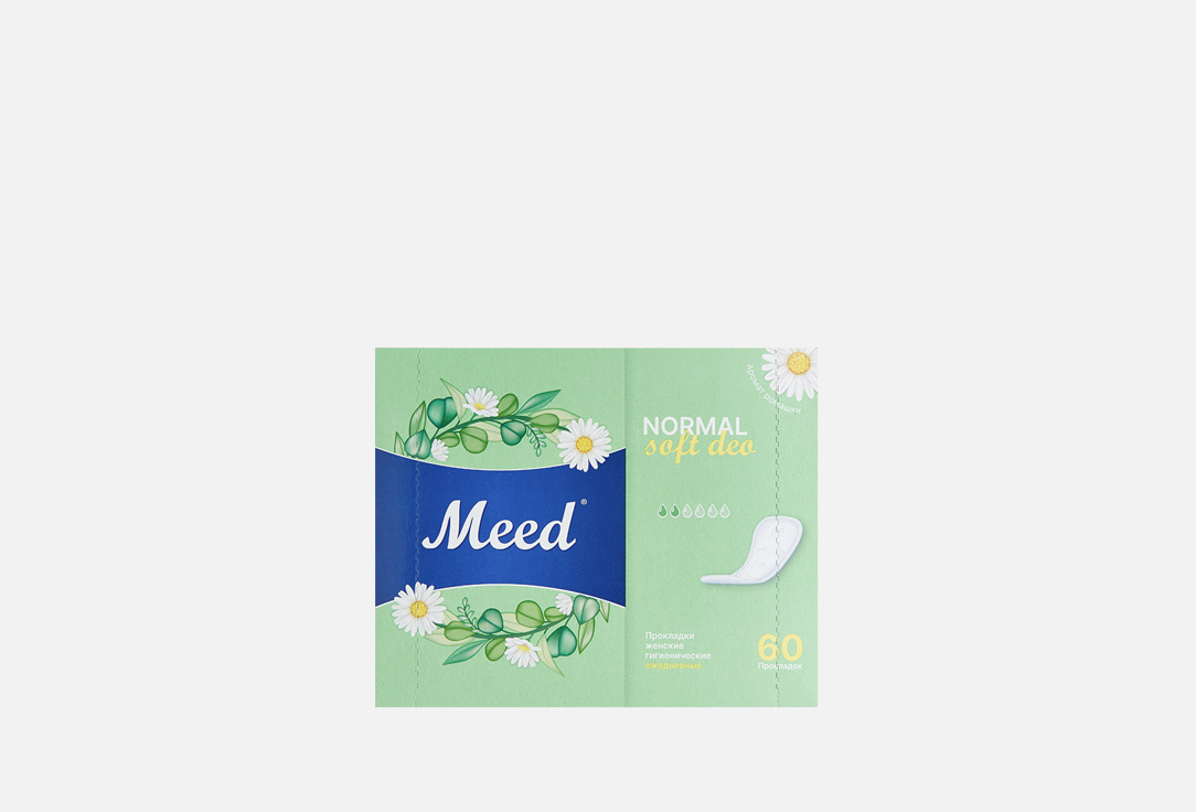 Ежедневные прокладки MEED Normal Soft Deo 60 шт ежедневные прокладки meed normal soft 60 шт