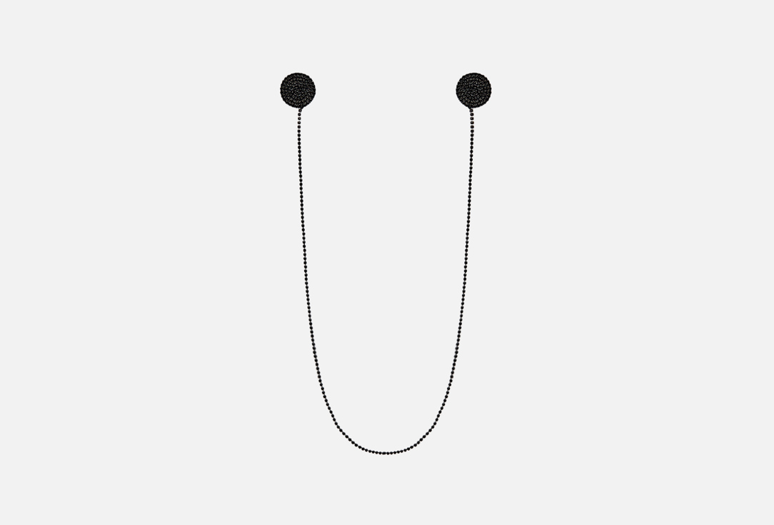 Изображение товара Серьги 11YOU Crystal chain черные из органического стекла со стразами